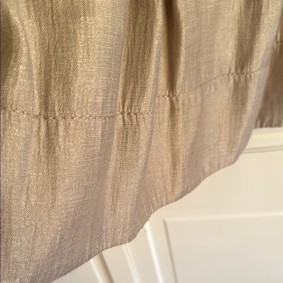 J. Jill tan/gold Midi pleated summer Skirt - Picture 5 of 7